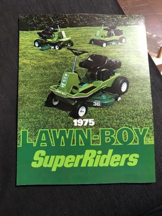 1975 Lawn Boy Vintage Antique Riding Mower Brochure Ad Garden Tractor Briggs