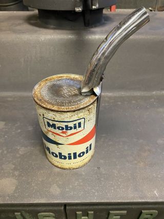 Antique Mobil Oil Can Gargoyle Vacuum Oil Company Gas Station 16