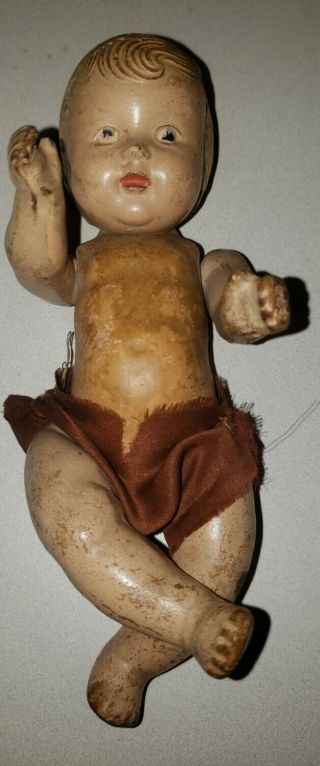Vintage Antique Composite 6 " Jointed Baby Doll