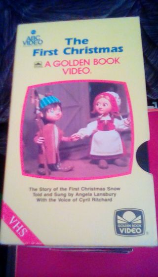 The First Christmas Rare Golden Book Video 1975 Vhs Claymation Angela Lansbury