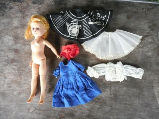 Vintage Vogue Blonde Jill Doll Record Hop Skirt Dress Panties Slip Blouse