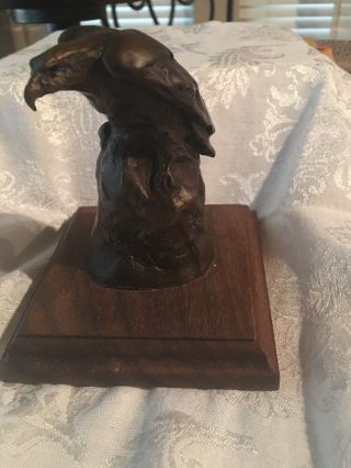 Rare Robert Scriver Bronze Western Sculpture Eagle Sketch.