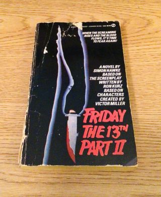 Friday The 13th Part 2 Simon Hawke Novel First Print Voorhees Rare Horror