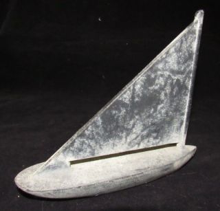 Rare Vintage Sailboat Sail Boat Hood Ornament Sailboat Metal Hood Ornament