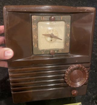 Vintage Mitchell Tone Alarm Clock - Radio Rare Unique Design