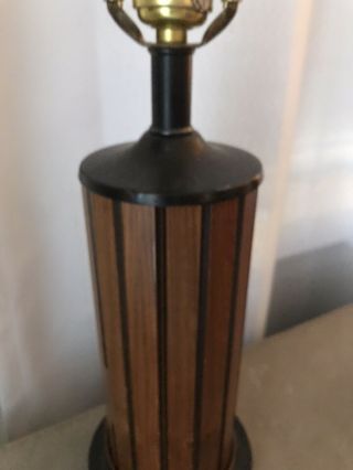Vintage 60s Mid Century Modern MCM Geometric Table Lamp Light 3