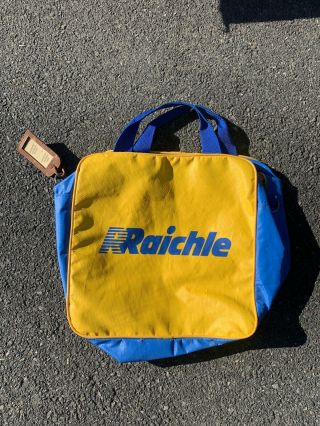 Vintage Raichle Ski Boot Bag,  Yellow And Blue,  Rare