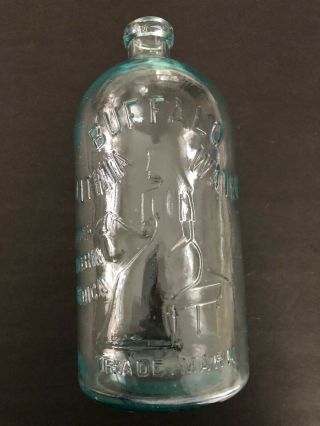 Buffalo Lithia Springs Virginia Embossed 10 " Antique Glass Mineral Water Bottle