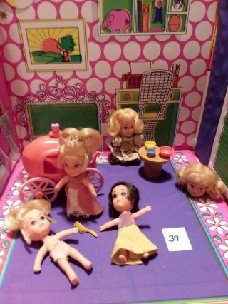 Vintage Hasbro Storykins Goldilocks Cinderella Snow White Liddle Kiddle Clones
