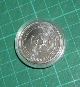 Rare British Columbia 1978 Okanagan Dollar - Nicola Toussowasket Coin In Capsule