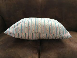 Feather Down Bed Pillow 20x26 Very Full Plump Weighs Over 2.  5 Lb Cotton Ticking