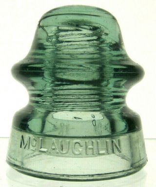 Cd 164 Sage Green Mclaughlin No.  20 Antique Glass Telegraph Insulator Signal