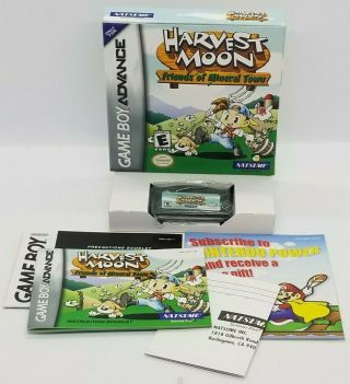 Harvest Moon: Friends Of Mineral Town (nintendo Game Boy Advance) Complete Rare