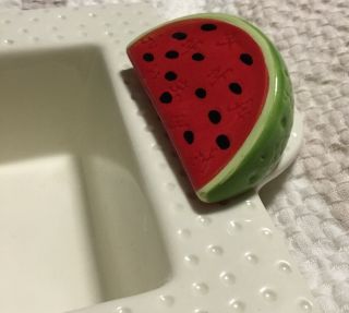 Nora Fleming Mini Watermelon Slice Nf Signature Marking Retired Rare