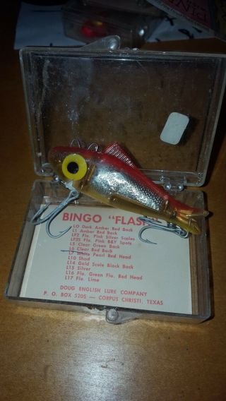 Vintage Fishing Lure Doug English Bingo Flash Tough Texas Never Fished 2