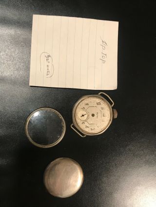 Antique Tip Top Watch Movement Repair Or Parts