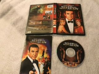 Never Say Never Again (1983) Dvd W/ Insert Rare Oop Sean Connery James Bond 007