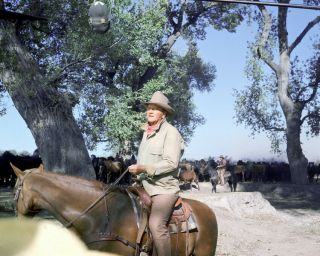 John Wayne Chisum Rare On Horse 8x10 Photo (20x25 Cm Approx)