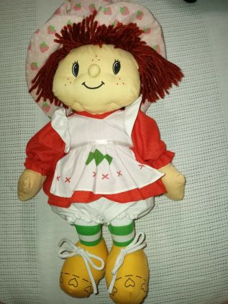 Rare Vintage Plush Doll 18”strawberry Shortcake 2002 Euc Rag Doll