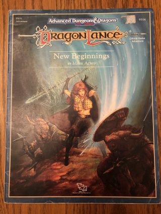 Rare & Vg,  Dls1 Beginnings 1991 Dungeons & Dragons 2nd Edition Adventure