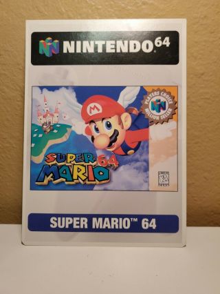 Rare Mario (nintendo 64) - Toys " R " Us Vidpro Display Card