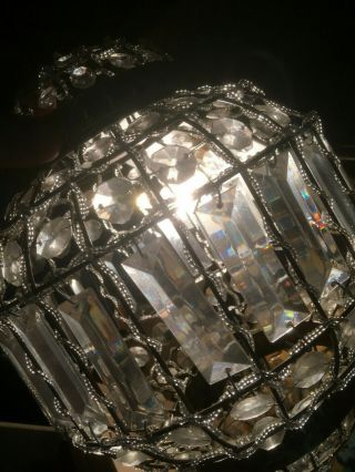 Antique Style Vintage Brass Chrystal Chandelier Ceiling Pendant Lamp Light Shade
