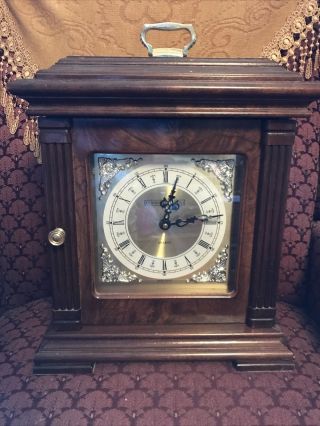 Rare Vintage Classic Traditions Wood Jewelry Box Tabletop Clock