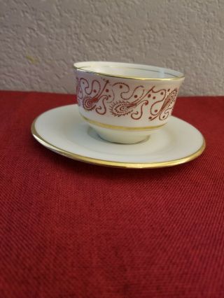 Vintage Regency Fine Bone China Tea Cup & Saucer 22k Gold Border