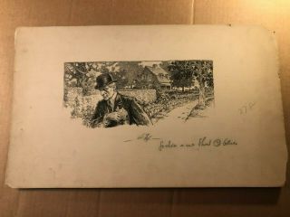 Rare Signed Published Pulp Illustration Drawing 