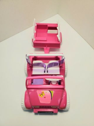 Barbie Kelly Tommy 1997 Pink Jeep Wrangler Car Driving Accessories