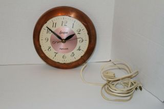 Rare Vintage Sessions Coppersmith Clock.  And No Glass