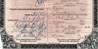 Antique 5/29 1926 Prohibition Whisky Prescription Pharmacy Doctor Bar Easton PA 3