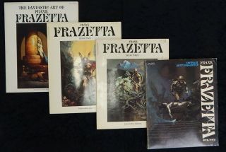 Rare 1975 The Fantastic Art Of Frank Frazetta Fantasy Comic Book Art Volume 1 - 4