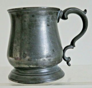 Antique Victorian Pewter ½ Pint Tankard Measure Mug - Post Uk