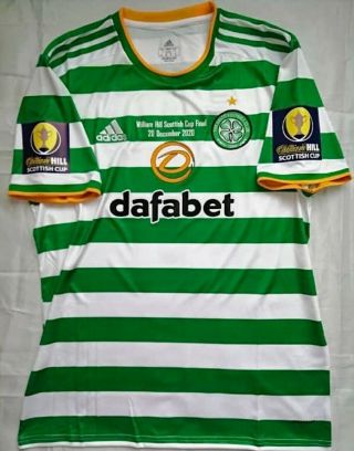 Celtic Fc Scottish Cup Final 2020 Jersey Scott Brown Size Xl (rare)