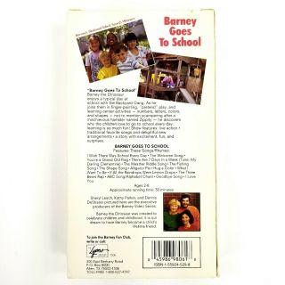 Barney And The Backyard Gang: Barney Goes To School (VHS,  1990) RARE 2