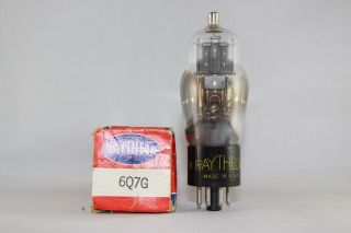 Rare Nib 1952 Vintage Raytheon 6q7g Foil Getter Tests 99 Nos