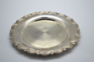Stunning Heavy Vintage Solid Silver European Plate Dish 37g 835 627