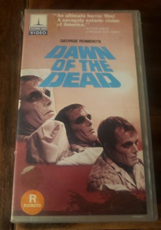 Dawn Of The Dead Vhs George Romero Rare Oop Clamshell Thorn Emi Ex - Rental Zombie