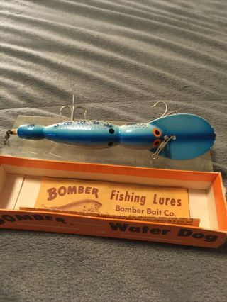 Vintage Bomber Fishing Lure Waterdog 1787 Box/paper