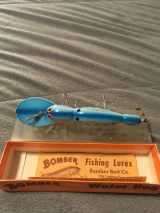 vintage bomber fishing lure Waterdog 1787 Box/paper 2