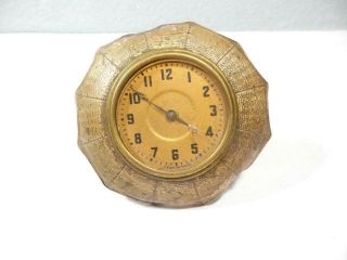 Antique Rare Signed Demley Bronze Umbrella Clock Overwound Austria - 3 1/2 In.