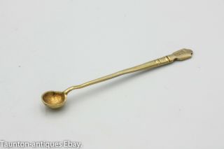 Rare Russian Miniature Spoon Solid Silver Gold Gilt 84 Antique St Petersburg