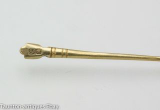 Rare Russian miniature spoon solid silver gold gilt 84 antique St Petersburg 3
