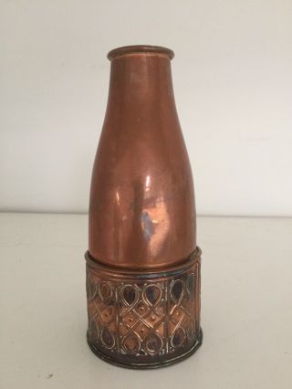 Antique Lombard England Arts & Crafts Copper Handmade Decorative Vase Pot