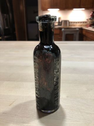 Antique Dr.  D.  Jayne’s Carminative Bottle (partial Label)