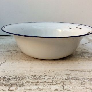 Vintage Ker Sweden Enamelware Wash Bowl Kockum Enamel Rare Collectible