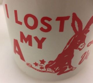 I Lost My Ass in Las Vegas Donkey Coffee Mug Tea Cup LV NV Casino Vintage Rare 2