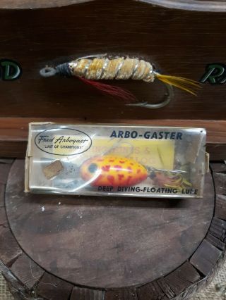 Vintage Fred Arbogast Arbo - Gaster Lure In The Box Tough Color