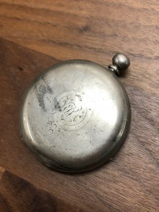 (446) Antique Silver Full Hunter Pocket Watch Case